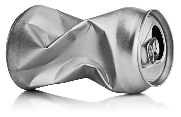 crumpled empty can isolated white 286373 4