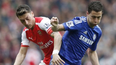mesut ozil eden hazard arsenal v chelsea 3295528