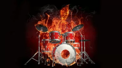 burning drum set