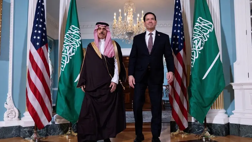 US Secretary of State Marco Rubio meets with Saudi Foreign Minister Prince Faisal bin Farhan
