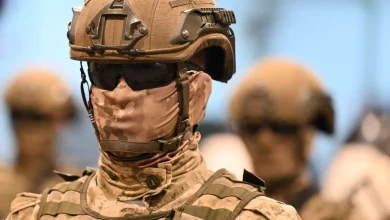 Turkish amphibious troops