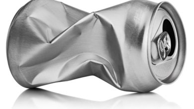 crumpled empty can isolated white 286373 4