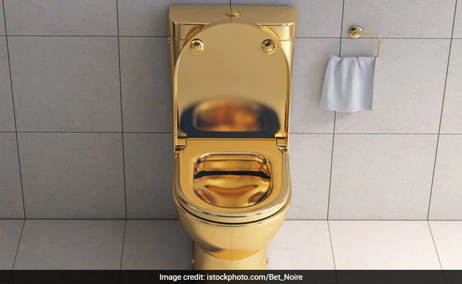 gold toilet